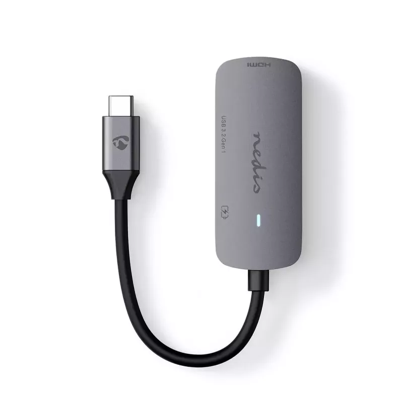 Hub USB Nedis CCGB64230GY01 Type-C 5000 Mbit/s gris