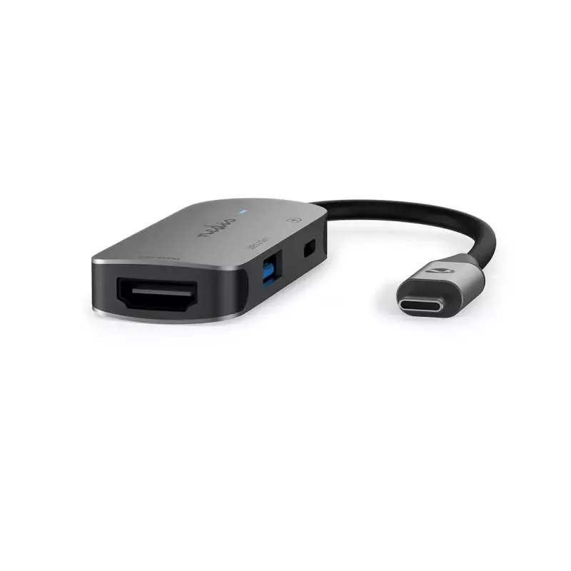 Hub USB Nedis CCGB64230GY01 Type-C 5000 Mbit/s gris