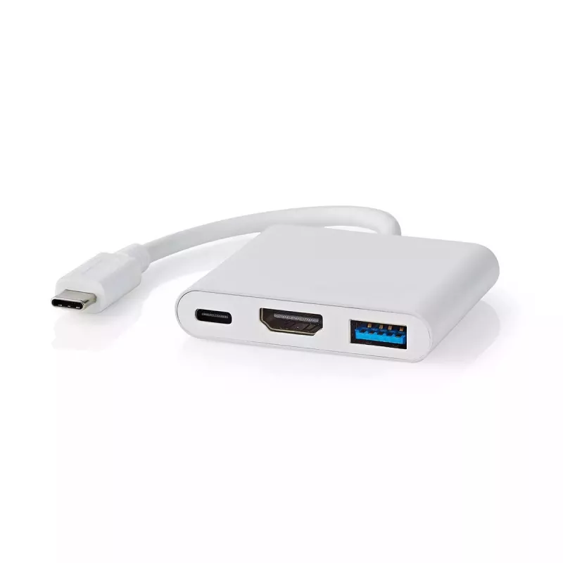 Dock para portátil Nedis CCGB64770WT01 USB Type-C con cable 7,5 W