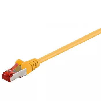 Cable de parcheo CAT6 S/FTP (PiMF), 2 m, amarillo, RJ-45–RJ-45, contactos de aluminio/cobre