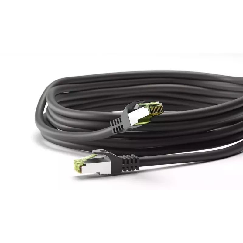 Cable de red Goobay negro 0,25 m Cat8.1 S/FTP