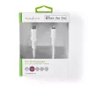 Cable Lightning Nedis CCGW39650WT10 1 m blanco USB C