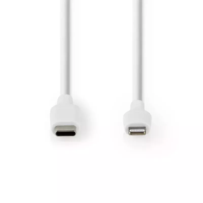 Cable Lightning Nedis CCGW39650WT10 1 m blanco USB C