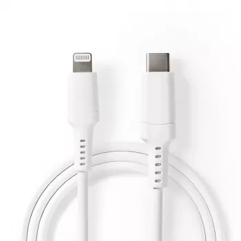 Cable Lightning Nedis CCGW39650WT10 1 m blanco USB C