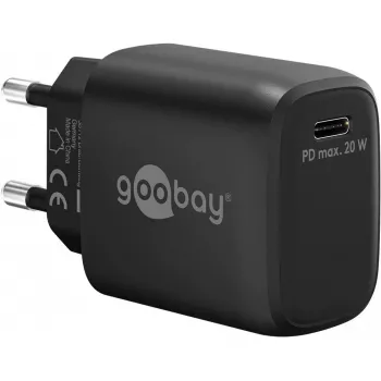 Cargador universal negro Goobay 65405 USB Type-C carga rápida
