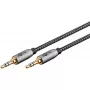 Cable de audio WENTRONIC Goobay 65275 — 3 m, 3,5 mm TRS conector macho–conector macho, contactos dorados, apantallado magnético