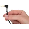 Cable de audio Goobay (WENTRONIC) 3,5 mm jack–3,5 mm jack, 1 m, AWG28, dorado, apantallado magnético, negro/plata
