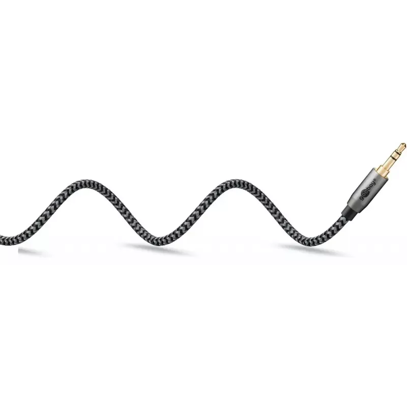 Cable de audio Goobay / WENTRONIC 3,5 mm jack – 3,5 mm jack, 5 m, cobre, contactos dorados, apantallado magnético