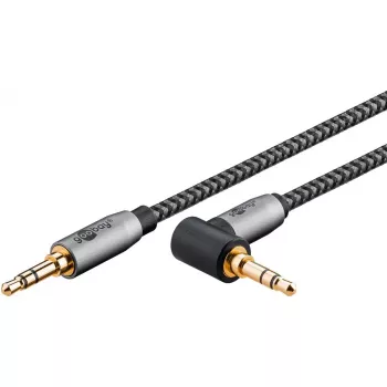 Cable de audio Goobay / WENTRONIC 3,5 mm jack – 3,5 mm jack, 5 m, cobre, contactos dorados, apantallado magnético