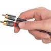 Cable de audio WENTRONIC Goobay 65301 — 3 m, 2×RCA a RCA, conductor de cobre, contactos dorados, apantallado magnético