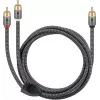 Cable de audio RCA WENTRONIC Goobay 65302 — 2xRCA a RCA, 5 m, cobre, contactos dorados, apantallado magnético