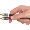 Cable de audio RCA WENTRONIC Goobay 65302 — 2xRCA a RCA, 5 m, cobre, contactos dorados, apantallado magnético
