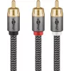 Cable de audio WENTRONIC Goobay 65303 — 10 m, 2×RCA (conector macho) a RCA (conector macho), cobre, contactos dorados