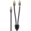 Cable de audio WENTRONIC Goobay 65303 — 10 m, 2×RCA (conector macho) a RCA (conector macho), cobre, contactos dorados
