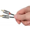 Cable de audio WENTRONIC Goobay 65294 — 2×RCA conector macho a 2×RCA conector macho, 3 m, cobre, contactos dorados, apantallado magnético