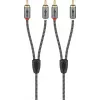 Cable de audio WENTRONIC Goobay 65294 — 2×RCA conector macho a 2×RCA conector macho, 3 m, cobre, contactos dorados, apantallado magnético