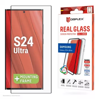 Displex protector de pantalla + funda para Samsung Galaxy S24 Ultra, marco de montaje Eco, cobertura total