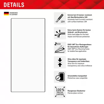 Displex protector de pantalla + funda para Samsung Galaxy S24 Ultra, marco de montaje Eco, cobertura total