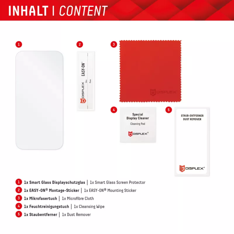 Displex Smart Glass (9H) para Samsung Galaxy S24+/S25+, adhesivo de montaje, irrompible