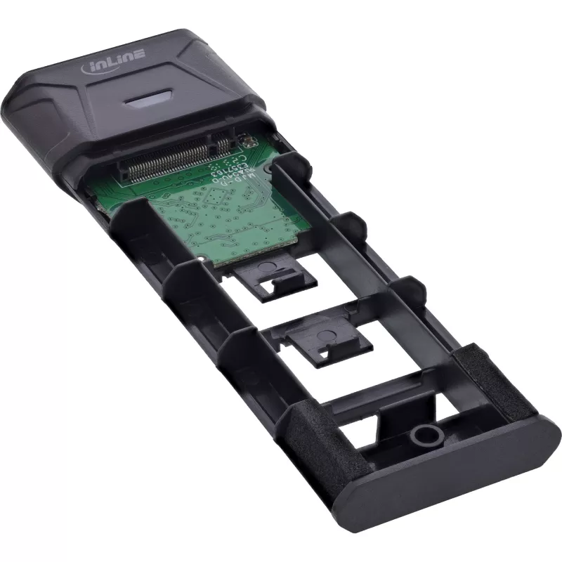 InLine USB3.2 Gen.2 carcasa USB-C a M.2 SSD (PCIe NVMe y SATA)