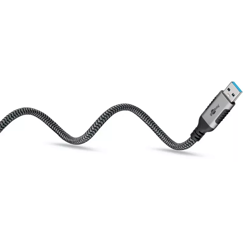Goobay adaptador de cable USB A RJ-45 15m negro plata