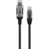 Goobay adaptador de cable USB A RJ-45 15m negro plata
