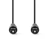 Nedis CAGL25000BK10 cable de audio 1 m TOSLINK negro