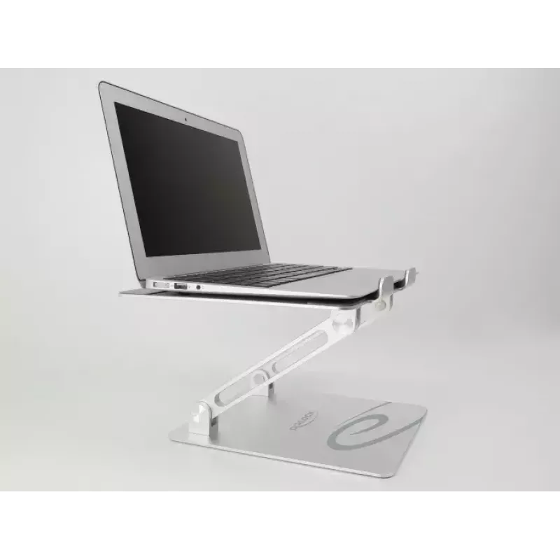 Delock 18414 soporte para tablet y portátil, ajustable, aluminio, hasta 39,6 cm (15,6 pulgadas)