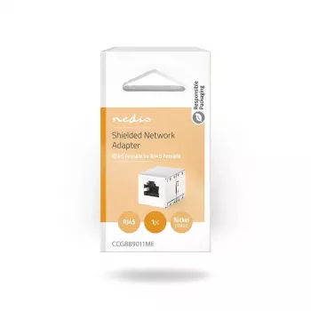 Nedis CCGB89011ME Conector de cable RJ45 metal conector hembra/hembra