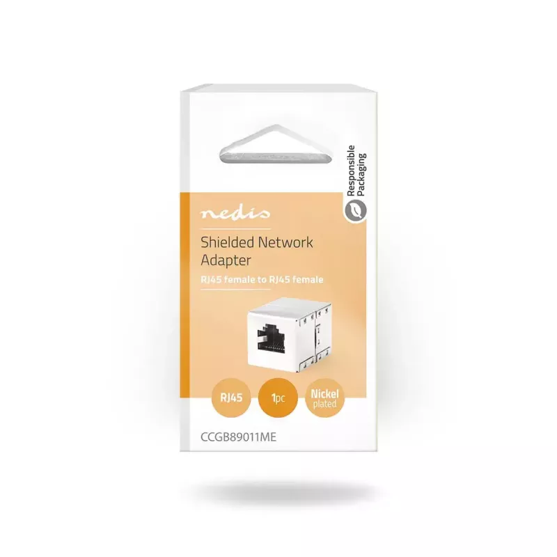 Nedis CCGB89011ME Conector de cable RJ45 metal conector hembra/hembra