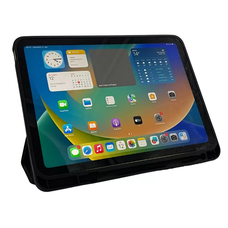 Deqster Funda Slim para iPad 10.9 (10.ª gen.), negra, con portalápices