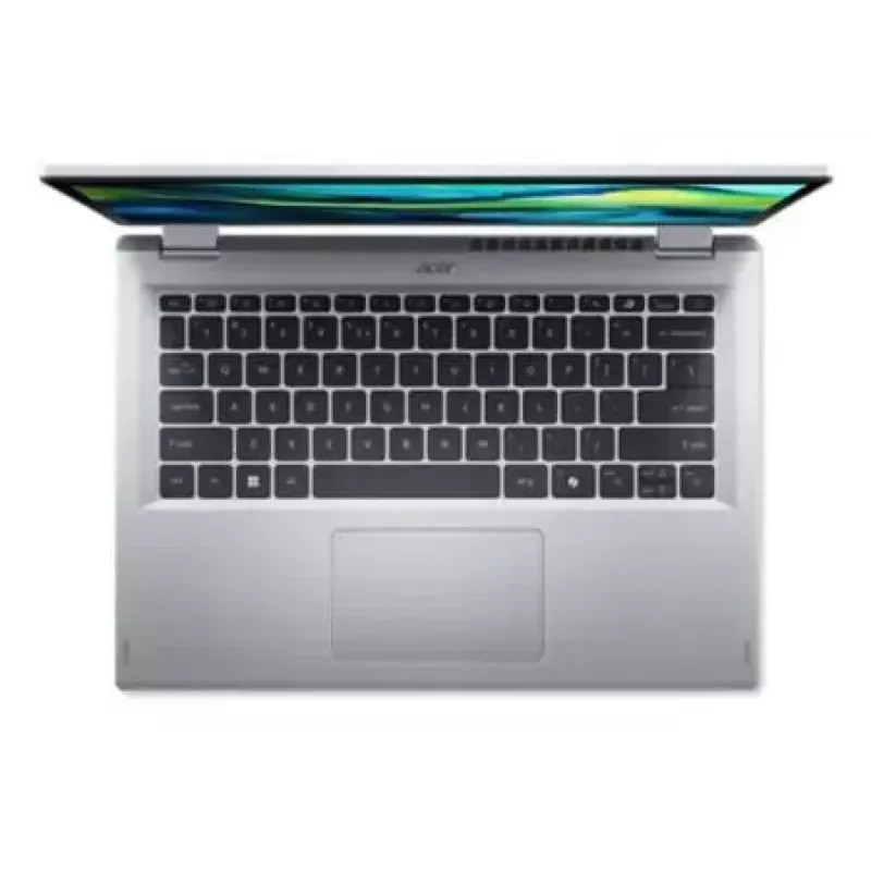 Portátil convertible Acer Aspire Go Spin 14 AGSP14-31PT-36R6 — 14 inch WUXGA táctil, Intel Core 3 N355 1,9 GHz, 16 GB LPDDR5, 512 GB SSD, Windows 11 Home, Plata