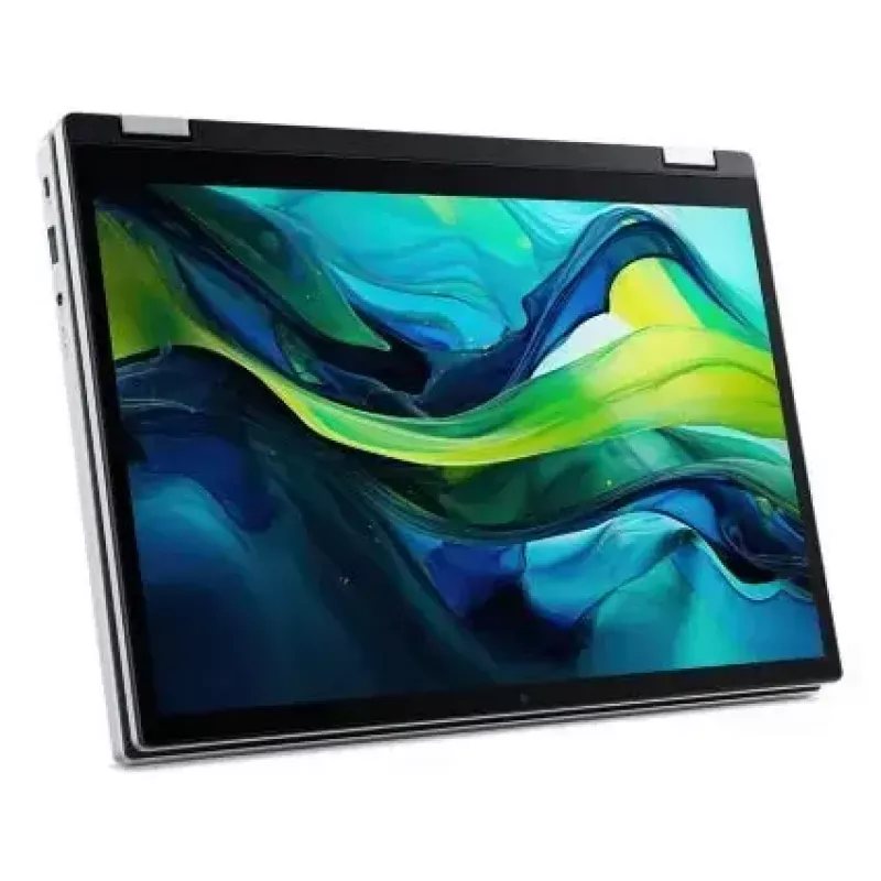 Portátil convertible Acer Aspire Go Spin 14 AGSP14-31PT-36R6 — 14 inch WUXGA táctil, Intel Core 3 N355 1,9 GHz, 16 GB LPDDR5, 512 GB SSD, Windows 11 Home, Plata