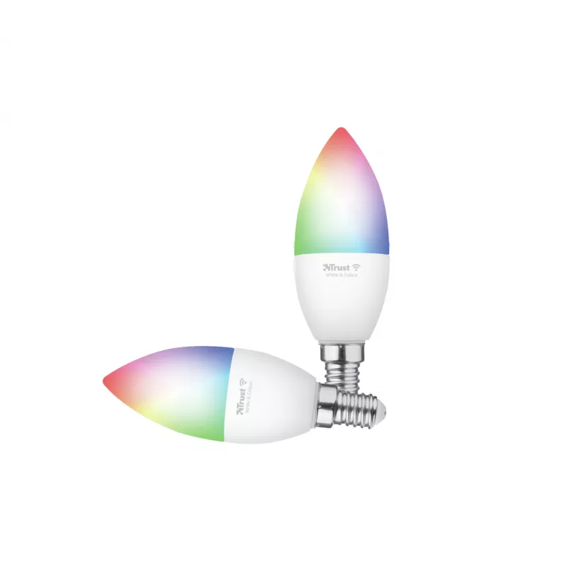 Bombilla inteligente TRUST 71293 – luz inteligente Wi-Fi, blanca, AC, 37×100 mm, pack de 2