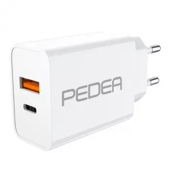 Cargador para dispositivos móviles PEDEA 60040100 universal blanco AC carga rápida interior
