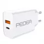 Cargador para dispositivos móviles PEDEA 60040100 universal blanco AC carga rápida interior