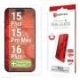 Protector de pantalla Displex (10H) para Apple iPhone 15 Plus/15 Pro Max/16 Plus, marco de montaje Eco, resistente a arañazos