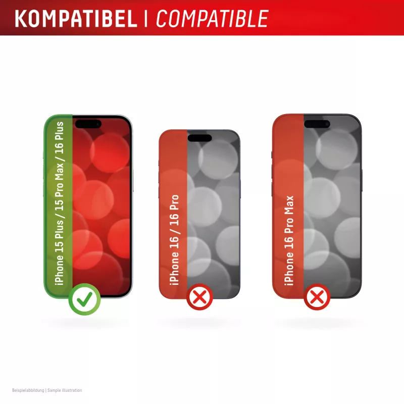 Protector de pantalla Displex (10H) para Apple iPhone 15 Plus/15 Pro Max/16 Plus, marco de montaje Eco, resistente a arañazos