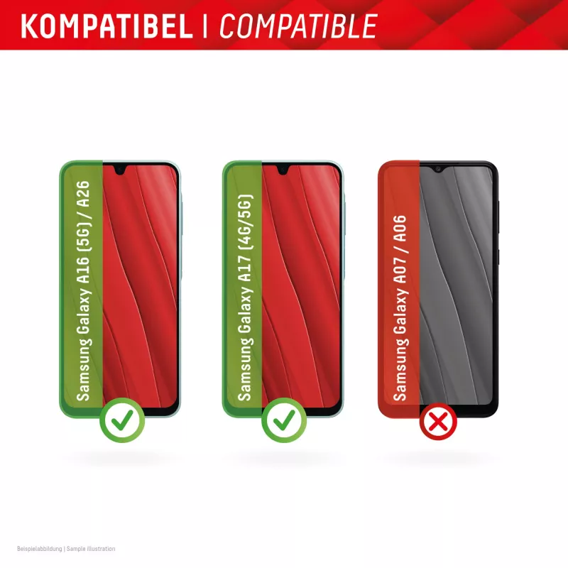 Displex Smart Glass (9H) para Samsung Galaxy A26/A16 (5G)/A17 (4G/5G), adhesivo de montaje, irrompible
