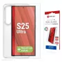 Protector de pantalla + funda Displex para Samsung Galaxy S25 Ultra, marco de montaje Eco, resistente a arañazos