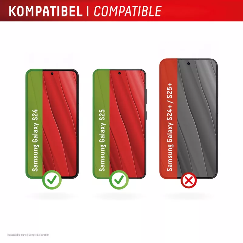 Protector de pantalla + funda Displex para Samsung Galaxy S24/S25, marco de montaje Eco, resistente a arañazos