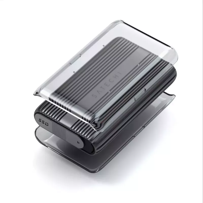 Carcasa SSD Satechi USB4 NVMe SSD Pro 4 TB 40 Gbit/s gris transparente