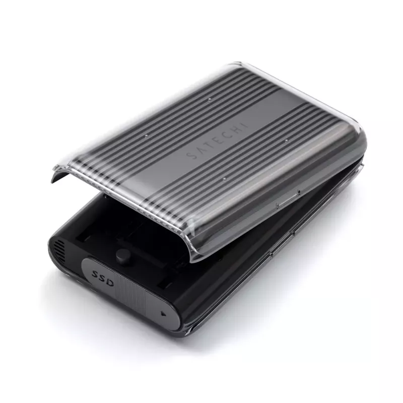 Carcasa SSD Satechi USB4 NVMe SSD Pro 4 TB 40 Gbit/s gris transparente
