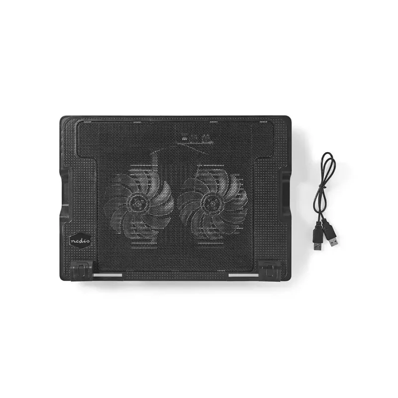 Base refrigeradora para portátil Nedis NBCR200BK 2 ventiladores 14 cm negro