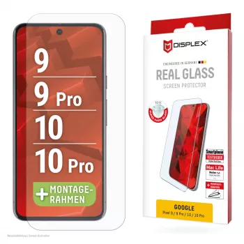Displex protector de pantalla (10H) para Google Pixel 9, Pixel 9 Pro, Pixel 10, Pixel 10 Pro, marco de montaje Eco, resistente a arañazos