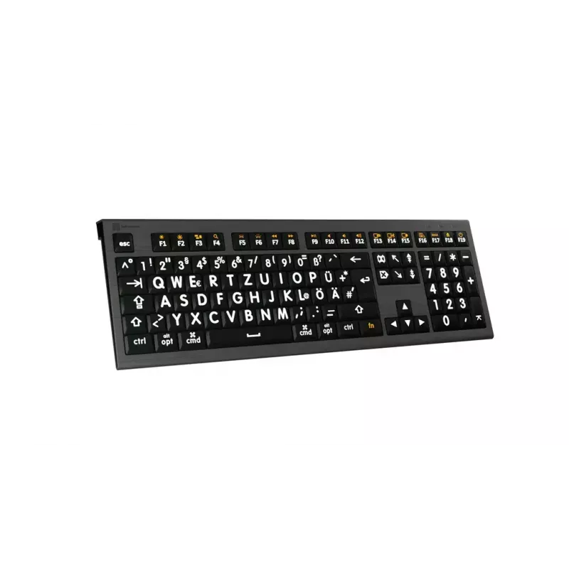 Logickeyboard LKB-LPWB-A2M-DE teclado universal USB QWERTZ alemán negro