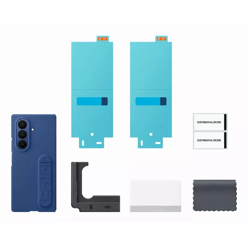 Funda protectora de silicona para Samsung Galaxy Fold7 — azul, modelo EF‑MF966CNEGWW