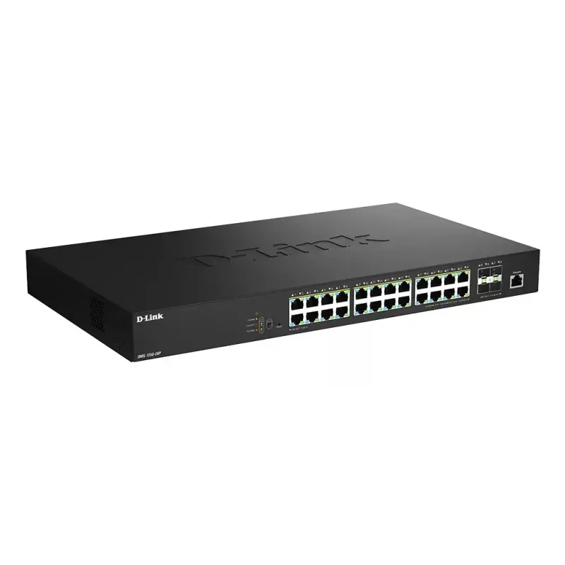 Switch Smart Managed D-Link 28 puertos 2.5G Multi-Gigabit PoE++ con 4 puertos 10G SFP+