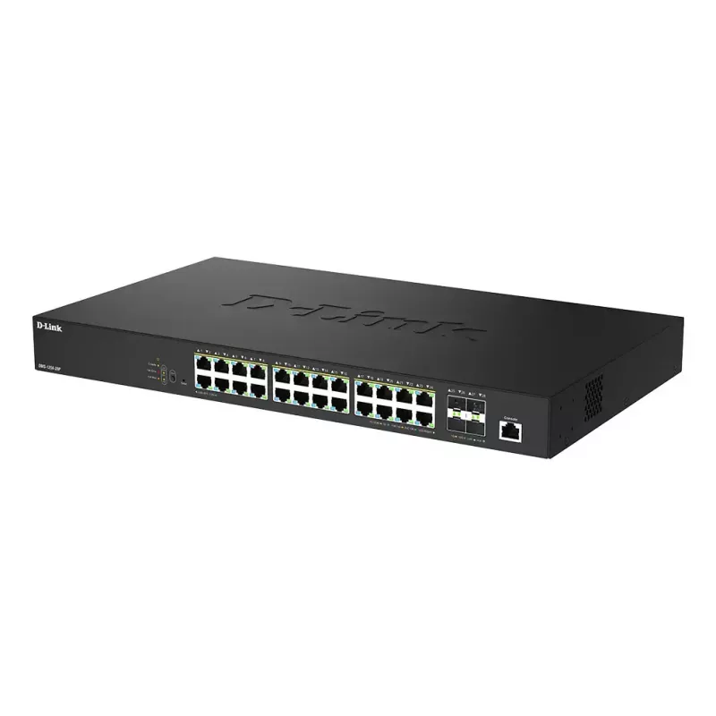 Switch Smart Managed D-Link 28 puertos 2.5G Multi-Gigabit PoE++ con 4 puertos 10G SFP+