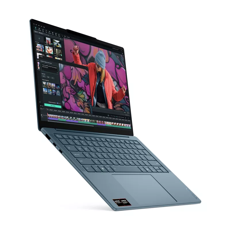 Lenovo Yoga Slim 7 14AKP10 83JY006BGE portátil Copilot+ PC, AMD Ryzen AI 7 350, 35,6 cm (14 pulgadas) OLED, 16 GB LPDDR5-SDRAM, 512 GB SSD NVMe, AMD Radeon 860M, Windows 11 Home, turquesa
